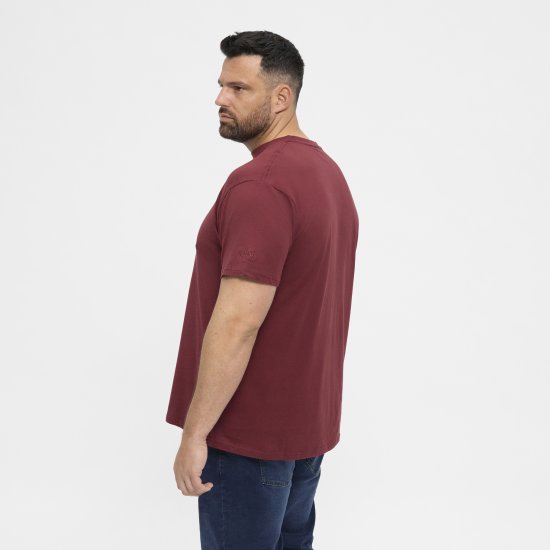 North Latitude T-Shirt O-Neck Bordeaux TALL - TALL koszulki - Koszulki dla wysokich mężczyzn