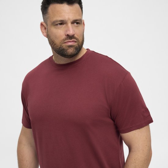 North Latitude T-Shirt O-Neck Bordeaux TALL - TALL koszulki - Koszulki dla wysokich mężczyzn