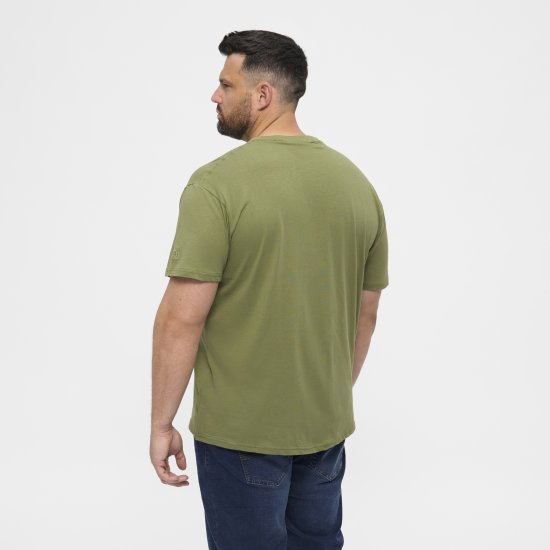 North Latitude T-Shirt O-Neck Olive Green TALL - TALL koszulki - Koszulki dla wysokich mężczyzn