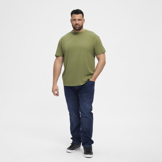 North Latitude T-Shirt O-Neck Olive Green TALL - TALL koszulki - Koszulki dla wysokich mężczyzn