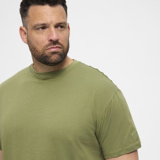 North Latitude T-Shirt O-Neck Olive Green TALL - TALL koszulki - Koszulki dla wysokich mężczyzn