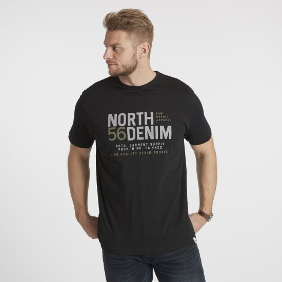 North Latitude Denim Printed T-Shirt Black TALL - TALL koszulki - Koszulki dla wysokich mężczyzn