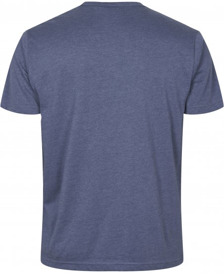 North Latitude Denim Printed T-Shirt Blue Melange TALL - TALL koszulki - Koszulki dla wysokich mężczyzn