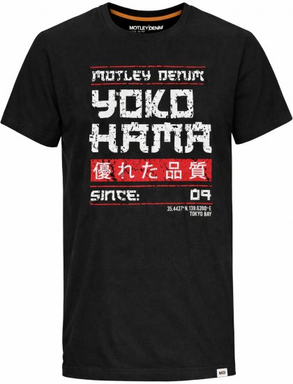 Motley Denim Swindon T-shirt Black - Koszulki - T-shirty meskie Duże Rozmiary - 2XL-14XL