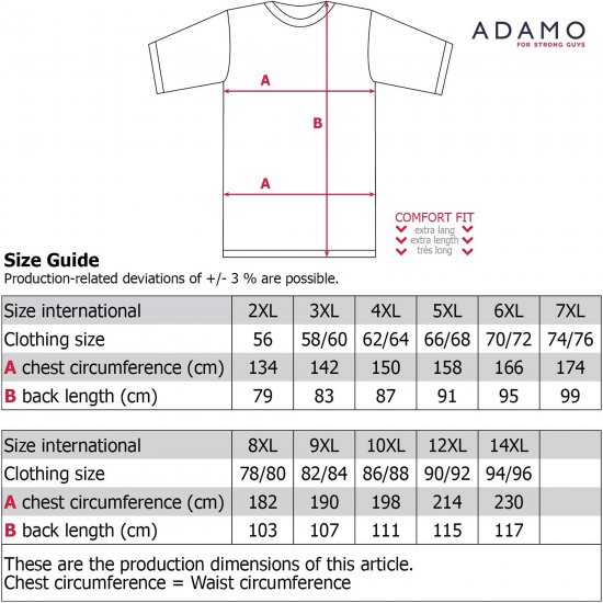 Adamo Motivshirt Sailing Comfort Fit Royal Blue - Koszulki - T-shirty meskie Duże Rozmiary - 2XL-14XL