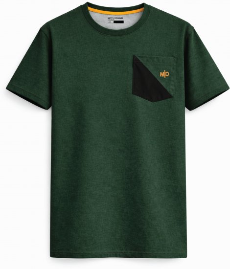 Motley Denim Milan T-shirt Zieleń wyścigowa - Koszulki - T-shirty meskie Duże Rozmiary - 2XL-14XL