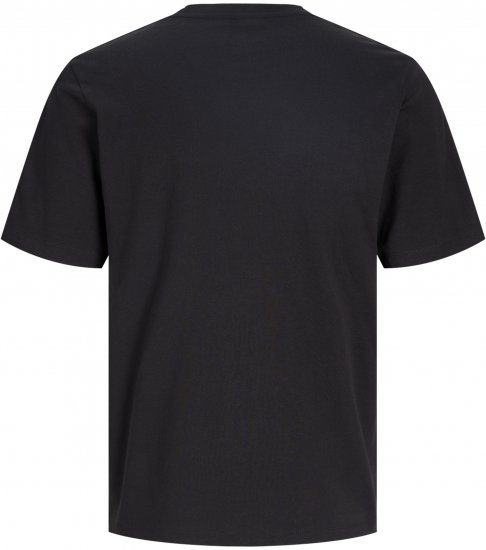 Jack & Jones Kevin Koszulka Czarna - Koszulki - T-shirty meskie Duże Rozmiary - 2XL-14XL