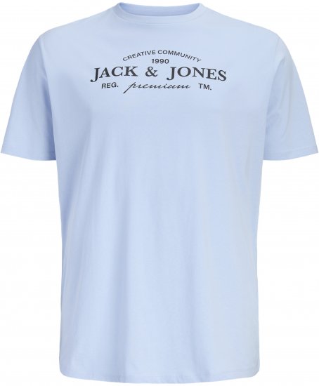 Jack & Jones Kevin Koszulka Niebieska - Koszulki - T-shirty meskie Duże Rozmiary - 2XL-14XL