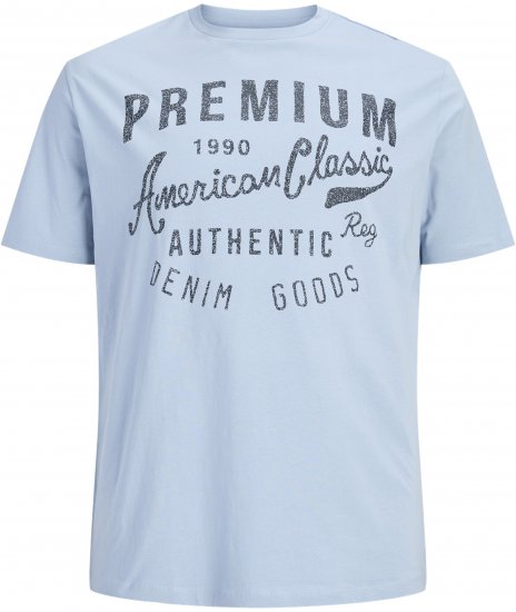 Jack & Jones Alex Koszulka Jasnoniebieska - Koszulki - T-shirty meskie Duże Rozmiary - 2XL-14XL