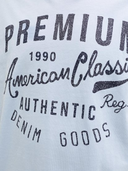 Jack & Jones Alex Koszulka Jasnoniebieska - Koszulki - T-shirty meskie Duże Rozmiary - 2XL-14XL