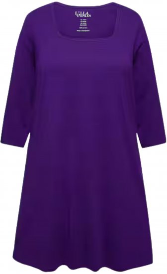 Ulla Popken Square Neckline Knit Swing A-line Pocket Tunic Lily - T-shirty - 