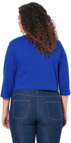 Ulla Popken Versatile Surplice Wrap Tie Hem Bolero Top Cobalt Blue - T-shirty - 