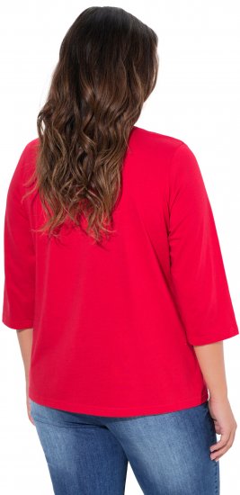 Ulla Popken City Name Graphic Tee Lychee - Koszulki z nadrukiem dla kobiet - 