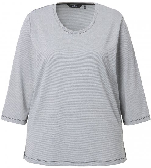 Ulla Popken Decorative Seam Short Sleeve Tee Grey - T-shirty - 
