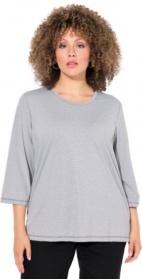 Ulla Popken Decorative Seam Short Sleeve Tee Grey - T-shirty - 