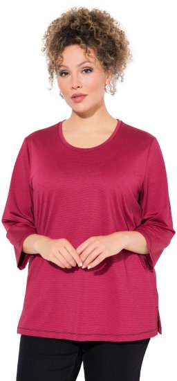 Ulla Popken Decorative Seam Short Sleeve Tee Red - T-shirty - 