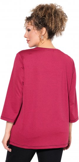 Ulla Popken Decorative Seam Short Sleeve Tee Red - T-shirty - 