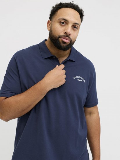 Jack & Jones College Logo Short Sleeve Polo Shirt Blue - Koszulki polo - Koszulki Polo 2XL-8XL