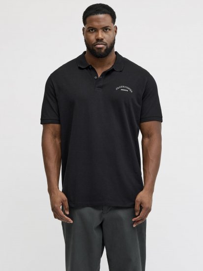 Jack & Jones College Logo Polo Short Sleeve Black - Koszulki polo - Koszulki Polo 2XL-8XL