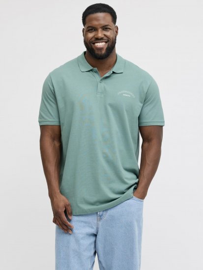 Jack & Jones College Logo Short Sleeve Polo Turquoise - Koszulki polo - Koszulki Polo 2XL-8XL