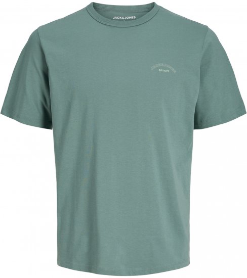 Jack & Jones College Logo Crew Neck T-Shirt Turquoise - Koszulki - T-shirty meskie Duże Rozmiary - 2XL-14XL