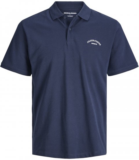 Jack & Jones College Logo Short Sleeve Polo Shirt Blue - Koszulki polo - Koszulki Polo 2XL-8XL