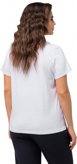 Ulla Popken BISOUS Short Sleeve Graphic Tee Snow White - Koszulki z nadrukiem dla kobiet - 