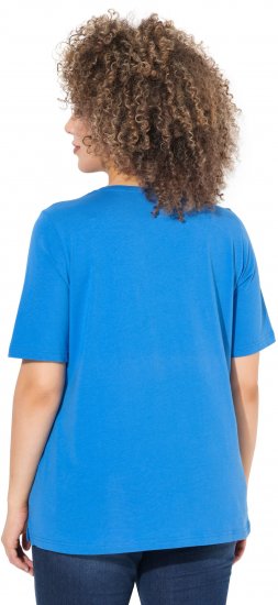 Ulla Popken Shell Picker Club Short Sleeve Graphic Tee Teal Blue - ODZIEŻ DAMSKA 40-66 - 