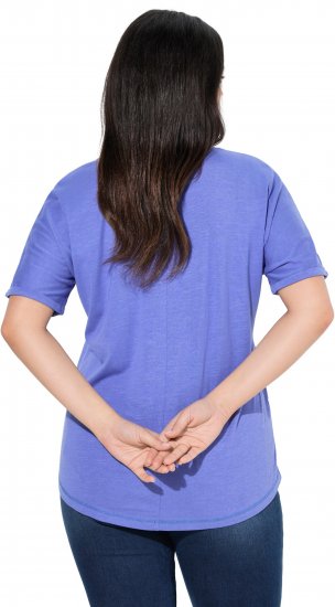 Ulla Popken Lady Of The Moon Short Sleeve Graphic Tee Lavender - Koszulki z nadrukiem dla kobiet - 