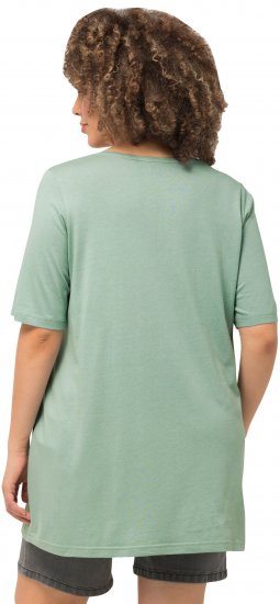 Ulla Popken Essential Front Pleat Tee Light Moss Green - T-shirty - 