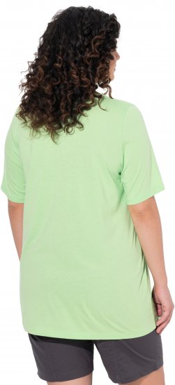 Ulla Popken Essential Front Pleat Tee Light Green - T-shirty - 