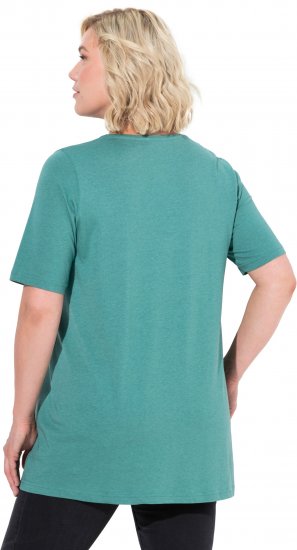 Ulla Popken Essential Front Pleat Tee Green - T-shirty - 