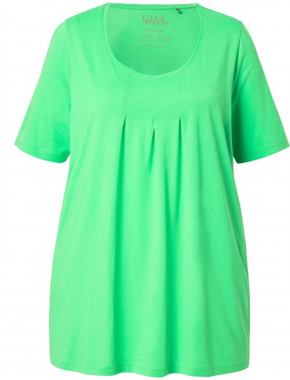 Ulla Popken Essential Front Pleat Tee Mint Green - T-shirty - 