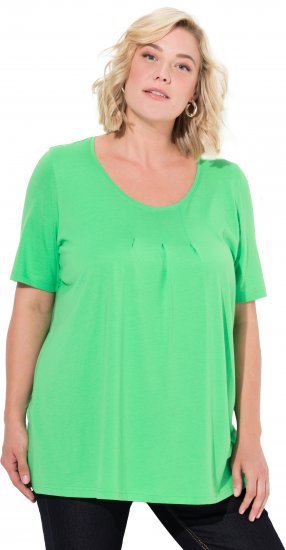 Ulla Popken Essential Front Pleat Tee Mint Green - T-shirty - 