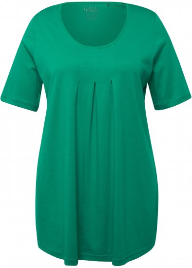 Ulla Popken Essential Front Pleat Tee Emerald Green - T-shirty - 