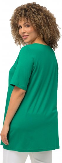 Ulla Popken Essential Front Pleat Tee Emerald Green - T-shirty - 