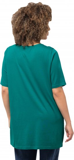 Ulla Popken Essential Front Pleat Tee Dark Emerald - T-shirty - 