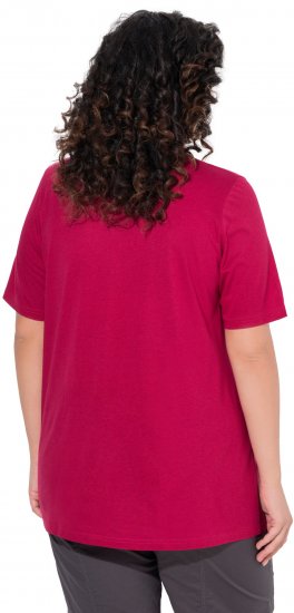 Ulla Popken Essential Front Pleat Tee Dark Raspberry - T-shirty - 
