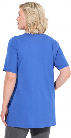 Ulla Popken Essential Front Pleat Tee Peacock Blue - T-shirty - 