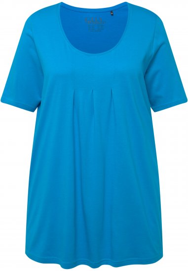 Ulla Popken Essential Front Pleat Tee Sapphire Blue - T-shirty - 