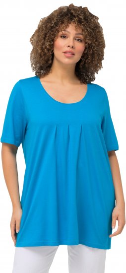 Ulla Popken Essential Front Pleat Tee Sapphire Blue - T-shirty - 
