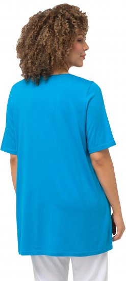 Ulla Popken Essential Front Pleat Tee Sapphire Blue - T-shirty - 