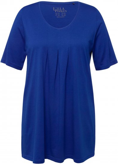 Ulla Popken Essential Front Pleat Tee Cobalt Blue - T-shirty - 