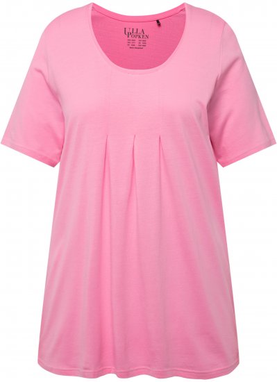 Ulla Popken Essential Front Pleat Tee Light Pink - T-shirty - 