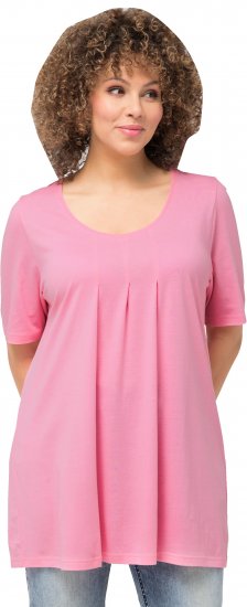 Ulla Popken Essential Front Pleat Tee Light Pink - T-shirty - 