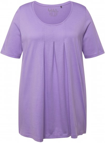 Ulla Popken Essential Front Pleat Tee Pale Lilac - T-shirty - 