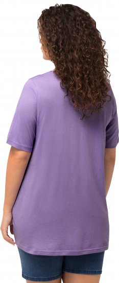Ulla Popken Essential Front Pleat Tee Pale Lilac - T-shirty - 