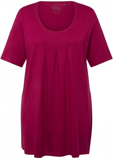 Ulla Popken Essential Front Pleat Tee Magnolia Red - T-shirty - 