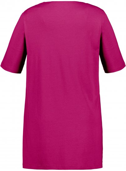 Ulla Popken Essential Front Pleat Tee Magnolia Red - T-shirty - 