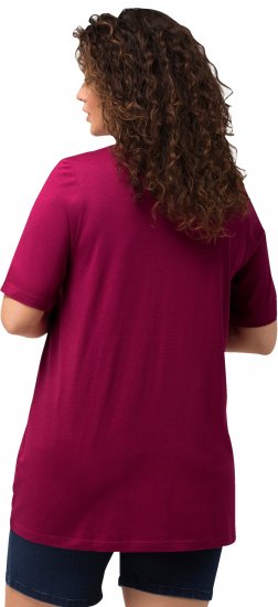 Ulla Popken Essential Front Pleat Tee Magnolia Red - T-shirty - 